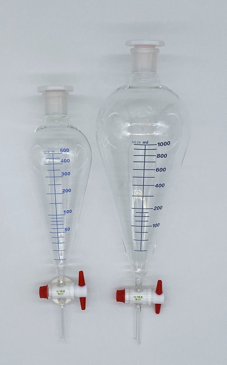 Ölabscheider aus Glas/ Scheidetrichter für ÖL 500ml