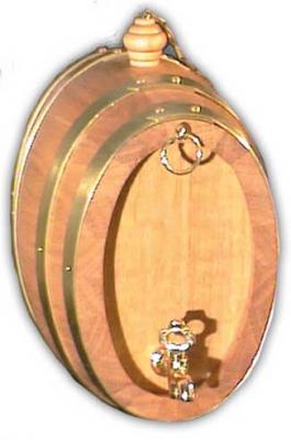 Marketenderfass oval 2 l Eiche